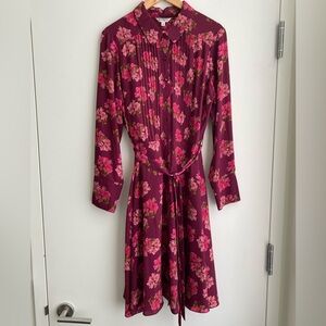 Nanette Lepore Pink Floral Long Sleeve Dress